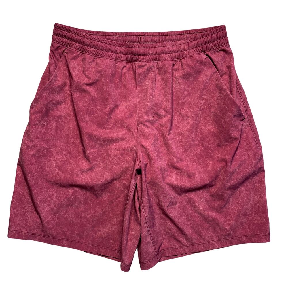 Lululemon Pace Breaker Shorts Mens Small Gravel Dust Cherry Tint Lined Athletic